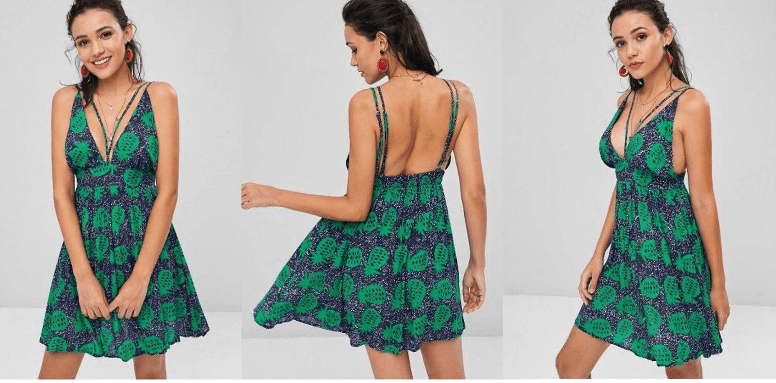 Vestidos com estampas de abacaxi para colorir a primavera