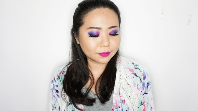 A romantic neon purple makeup tutorial using Urban Decay Electric palette. A beautiful combination of purple, magenta and blue on the eyes.