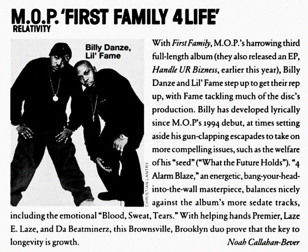 HipHop Nostalgia M.O.P. "First Family 4 Life" (Vibe, 9/98)
