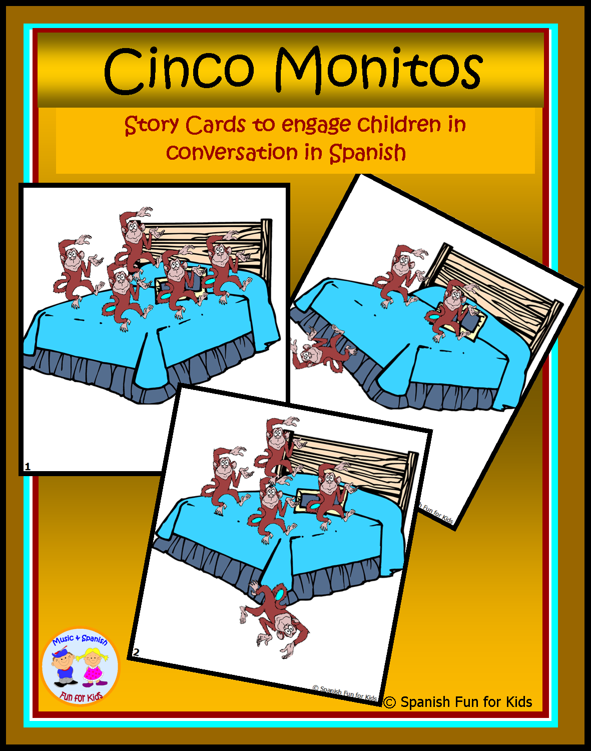 Music and Spanish Fun Cinco Monitos Activities