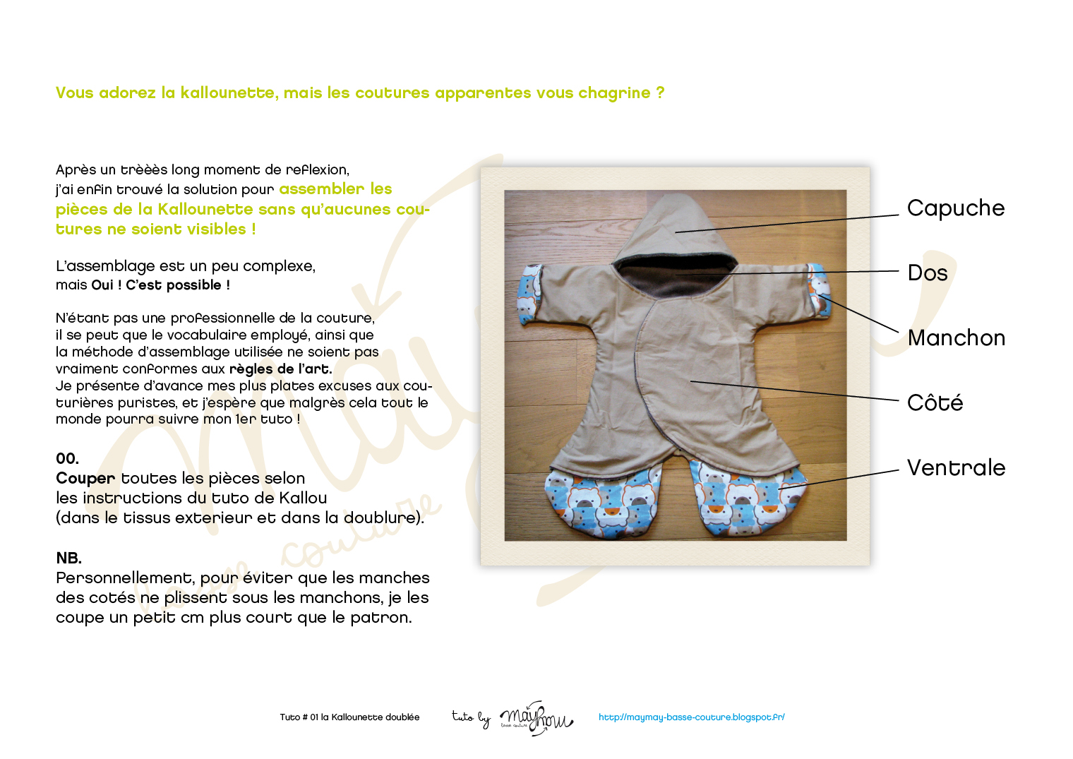 Patron couture kallounette