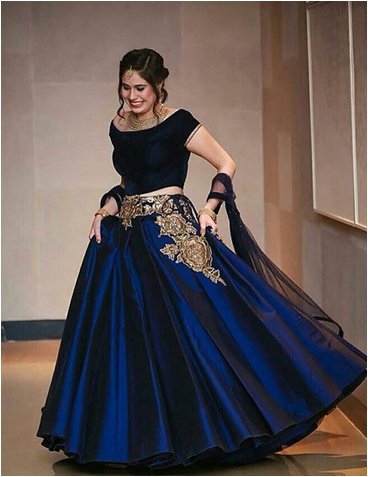 ethnic crop top and long skirt