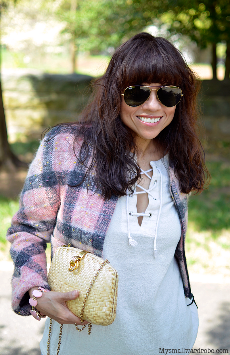 Plaid jacket street style Plaid jacket street style