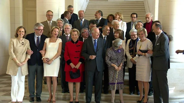 King Albert, Queen Paola, Queen Fabiola, Crown Princess Mathilde, Princess Astrid, Prince Lorenz, Prince Laurent and Princess Claire