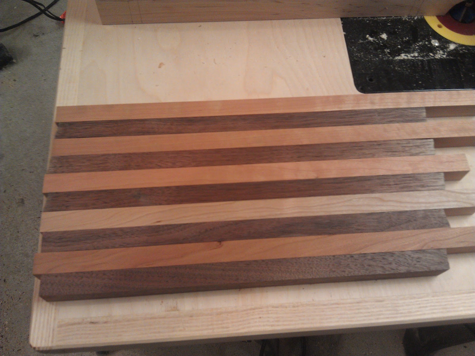 Wood Chuck's First Cutting Board Glued Up