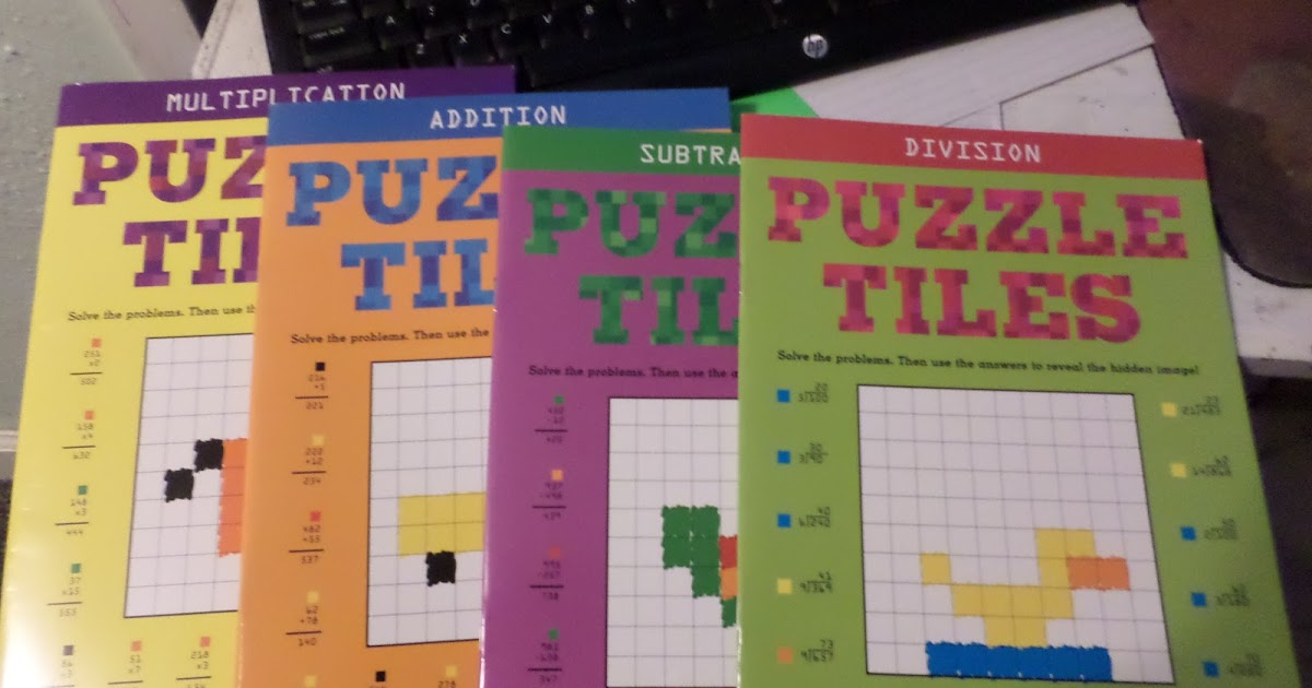 Fun on the Prairies Dollar Tree FindsMath Puzzle Tile Books (3rd4th)