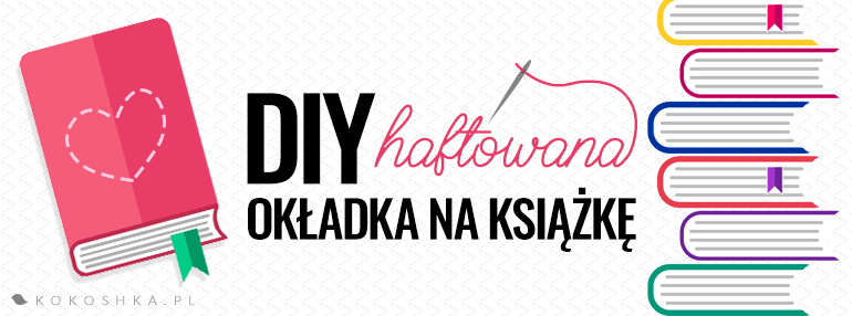 diy haftowana okładka na książkę