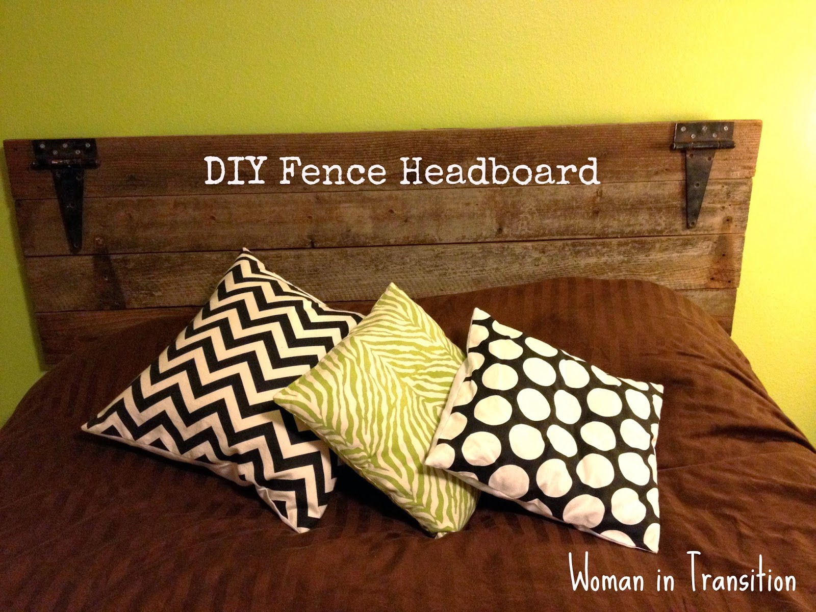 Woman In Transition: DIY Wood Fence Headboard