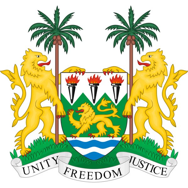 Logo Gambar Lambang Simbol Negara Sierra Leone PNG JPG ukuran 600 px