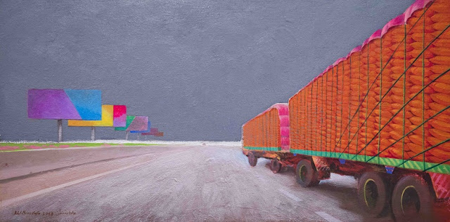 "The Road 008", Adel Mostafa - 2018 | obras de arte, pinturas, cuadros, art pictures "The Road 008", Adel Mostafa - 2018 | obras de arte, pinturas, cuadros, cool art pictures, imagenes bellas, bonitas, lindas, hermosas.
