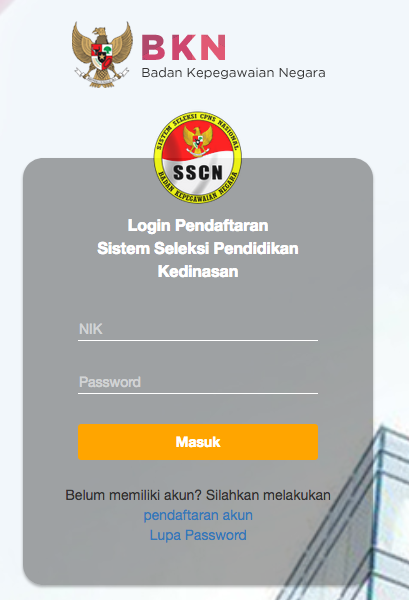 Sscn.bkn.go.id login