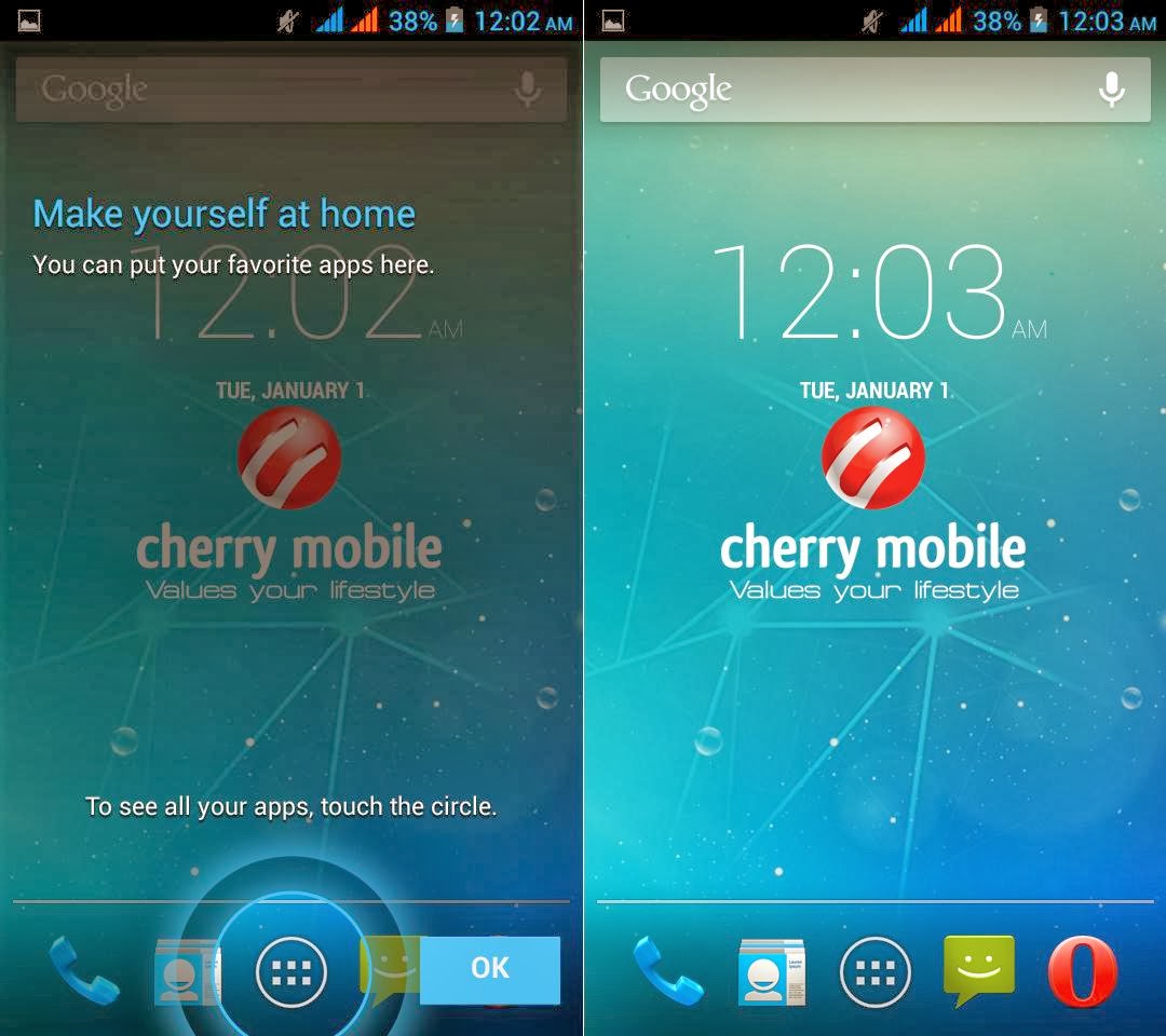 Cherry Mobile Omega XL Homescreen