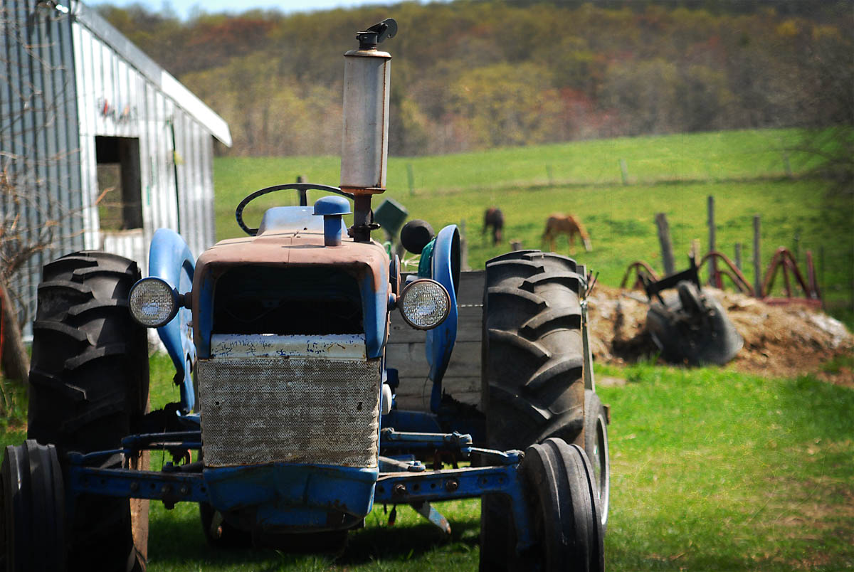 TRUE TRAVERSE CITY The blue tractor