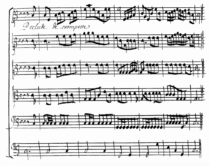 Recueil De Textes Ou De Morceaux De Musique Histoire de la trompette: "Alceste" de Lully, première partition avec