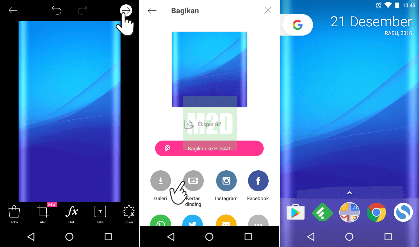 Cara Membuat Edge Wallpaper di Android dengan PicsArt
