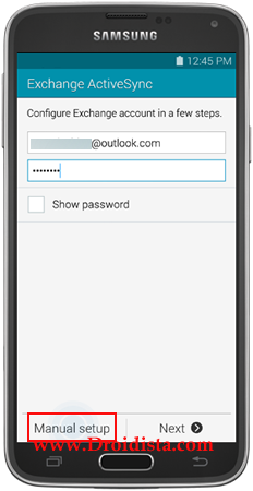 how to change email password on galaxy s2