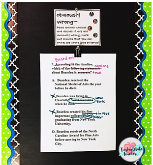 If your students think that answering multiple choice questions is all about fancy bubbling, find out about the 4 step multiple choice test taking strategy I teach my students to go through when answering reading questions. 3rd, 4th, 5th, and even 6th grade students need concrete strategies for navigating the confusing, stressful challenges of End of Grade testing. This easy to implement strategy will give them just what they need to develop confidence and a "game plan" for taking their test! If your students think that answering multiple choice questions is all about fancy bubbling, find out about the 4 step multiple choice test taking strategy I teach my students to go through when answering reading questions. 3rd, 4th, 5th, and even 6th grade students need concrete strategies for navigating the confusing, stressful challenges of End of Grade testing. This easy to implement strategy will give them just what they need to develop confidence and a "game plan" for taking their test!