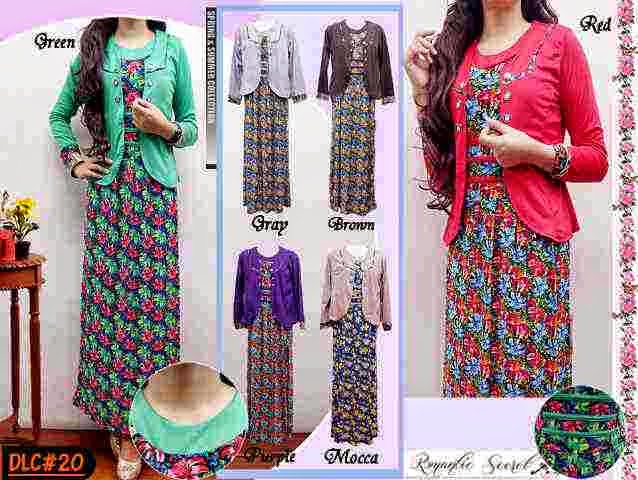 gaun terusan rincian busur