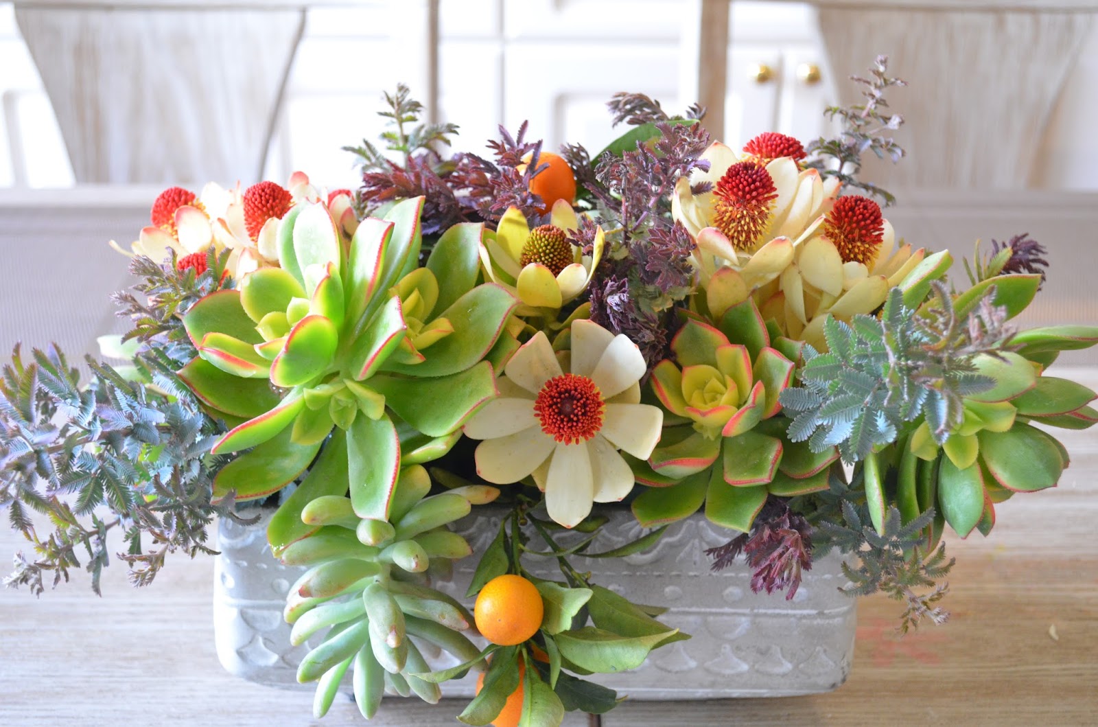 flowers for kitchen table
