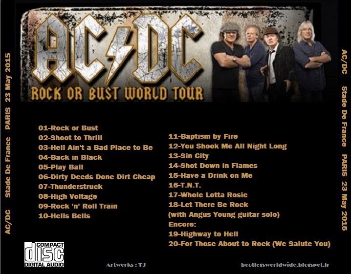 World Of BOOTLEGS: BOOTLEG : AC/DC - Stade de France, Paris, 23 May ...