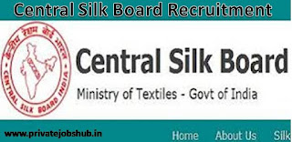 Central Silk Board Bangalore Recruitment Central Silk Board Bangalore Recruitment