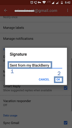 Set a Mobile Signature