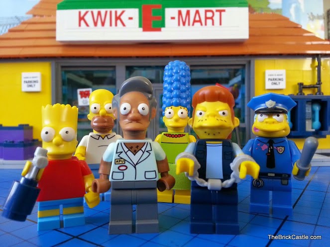 LEGO Simpson's Apu Wiggum Snake minifigures Kwik-E-Mart Review set 71016
