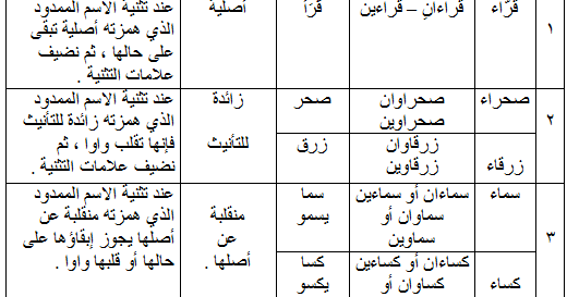 تعريف الاسم الممدود