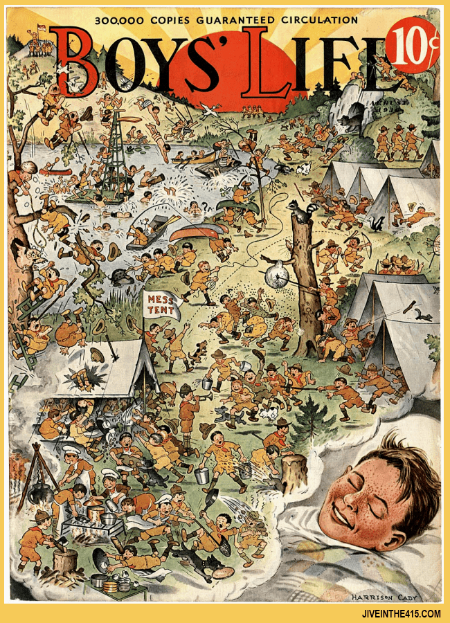 "Boy's Life" boy scout magazine cover circa 1910