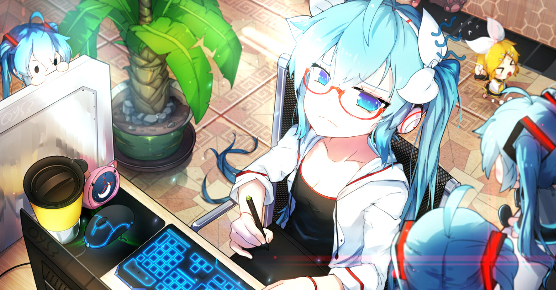 Anime Girl Computer Animated Wallpaper