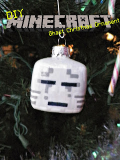 Minecraft Ghast Christmas Ornament Tut. Property of Cassie's Creative Crafts