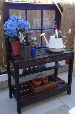 1950s Window Table with Vintage Hardware-SOLD