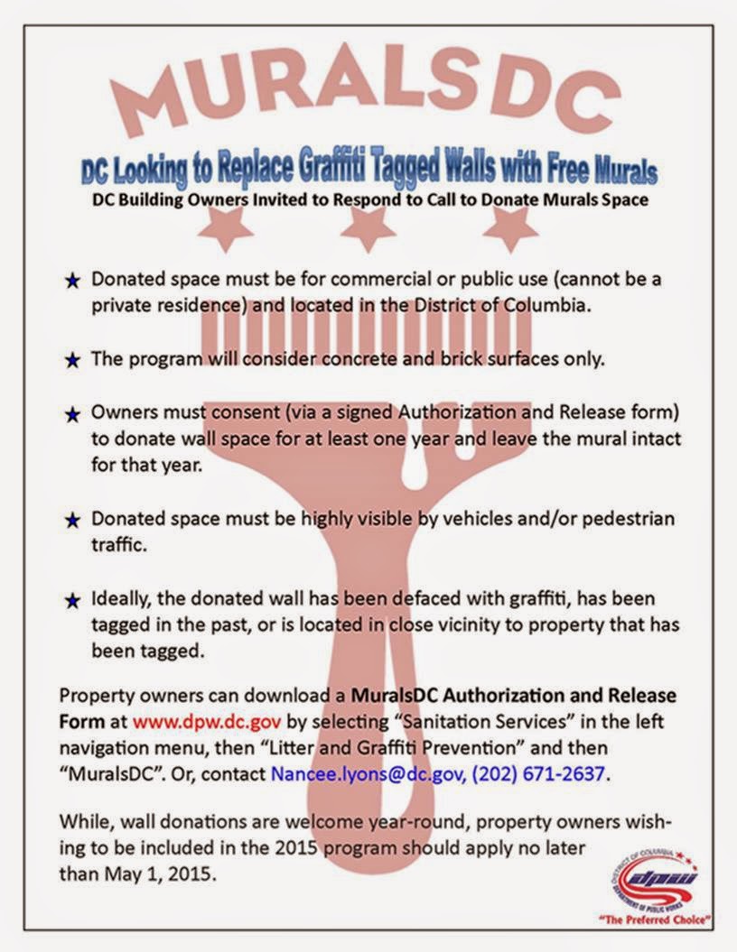 bloomingdale DPW "Free Mural Program for Commercial Property Owners