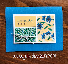 Stampin' Up! Stitched All Around ~ 2018-2019 Annual Catalog ~ Abstract Impressions DSP ~ www.juliedavison.com