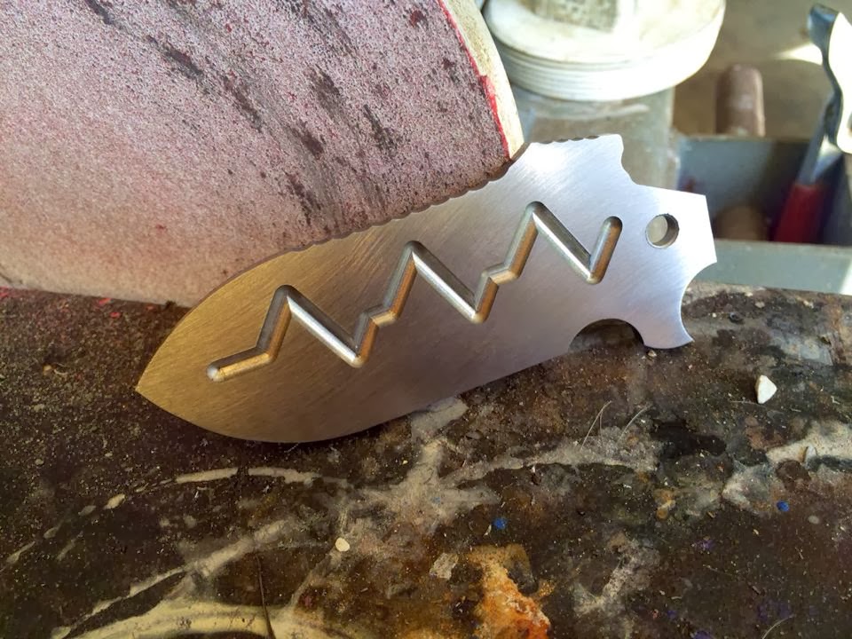 BLACKWOOD CUSTOM KNIVES THE FLATLINER Bruiser Chisel Grind WIP Pics