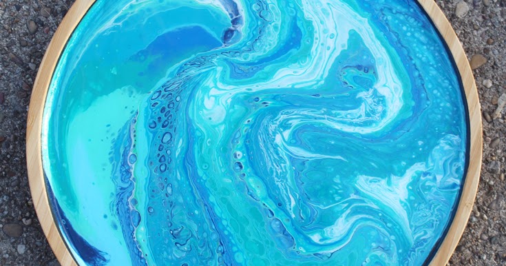 How to do an Ocean Resin Pour on USA Cutout DIY