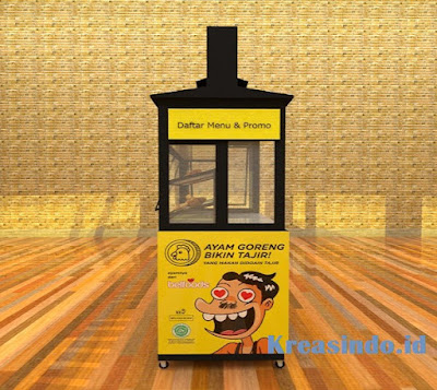 Model Desain Gerobak Fried Chicken ini bisa Anda Pilih Sebagai Referensi