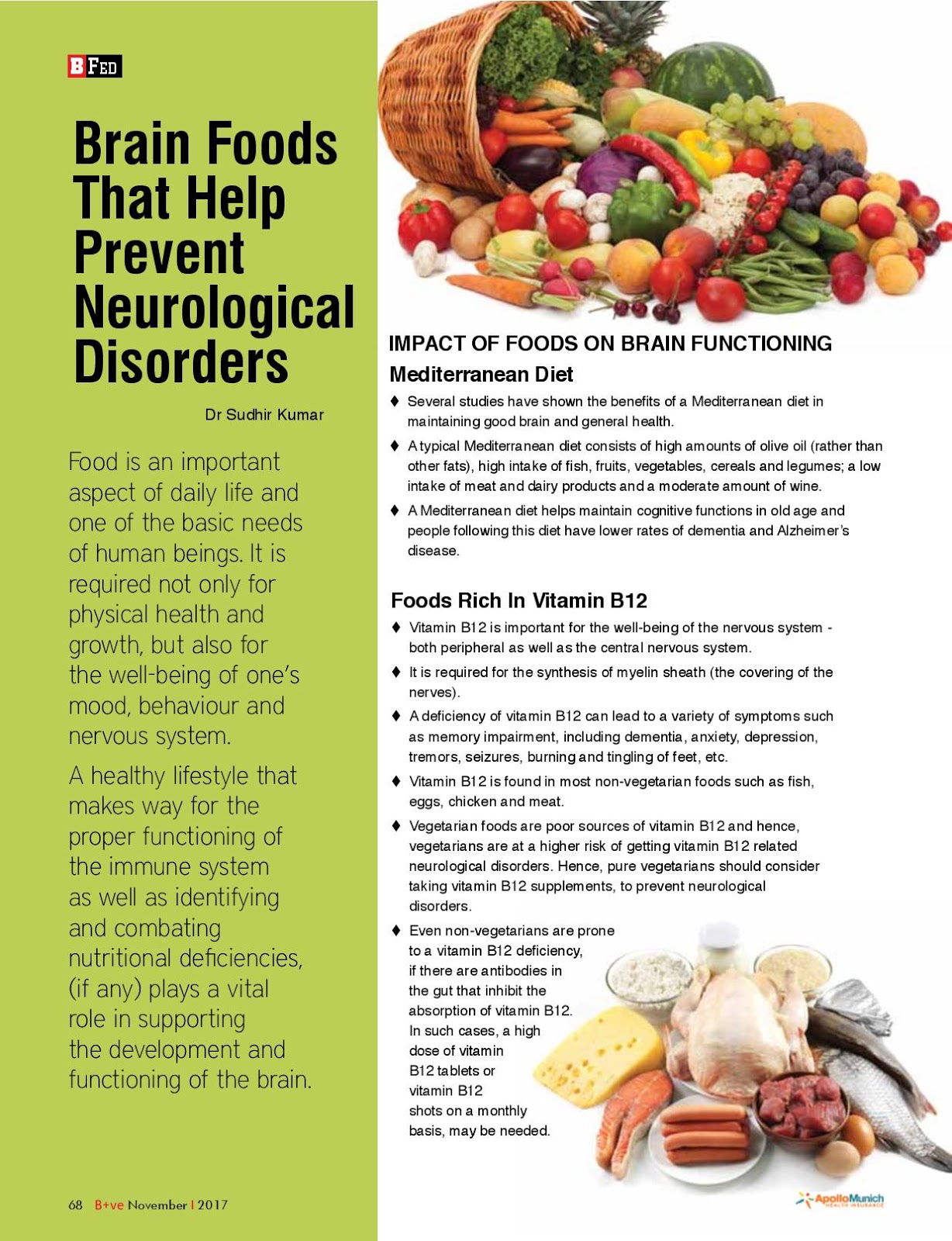 Best Neuro Doctor (A neurology blog by Dr Sudhir Kumar) "BRAIN" FOODS