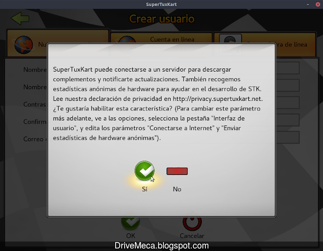 Permitimos el envio de estadisticas anonimas Permitimos el envio de estadisticas anonimas
