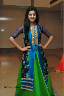 Actress Model Shamili Sounderajan Pos in Desginer Long Dress at Khwaaish Designer Exhibition Curtain Raiser  0029