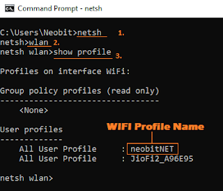 netsh and wlan command in cmd