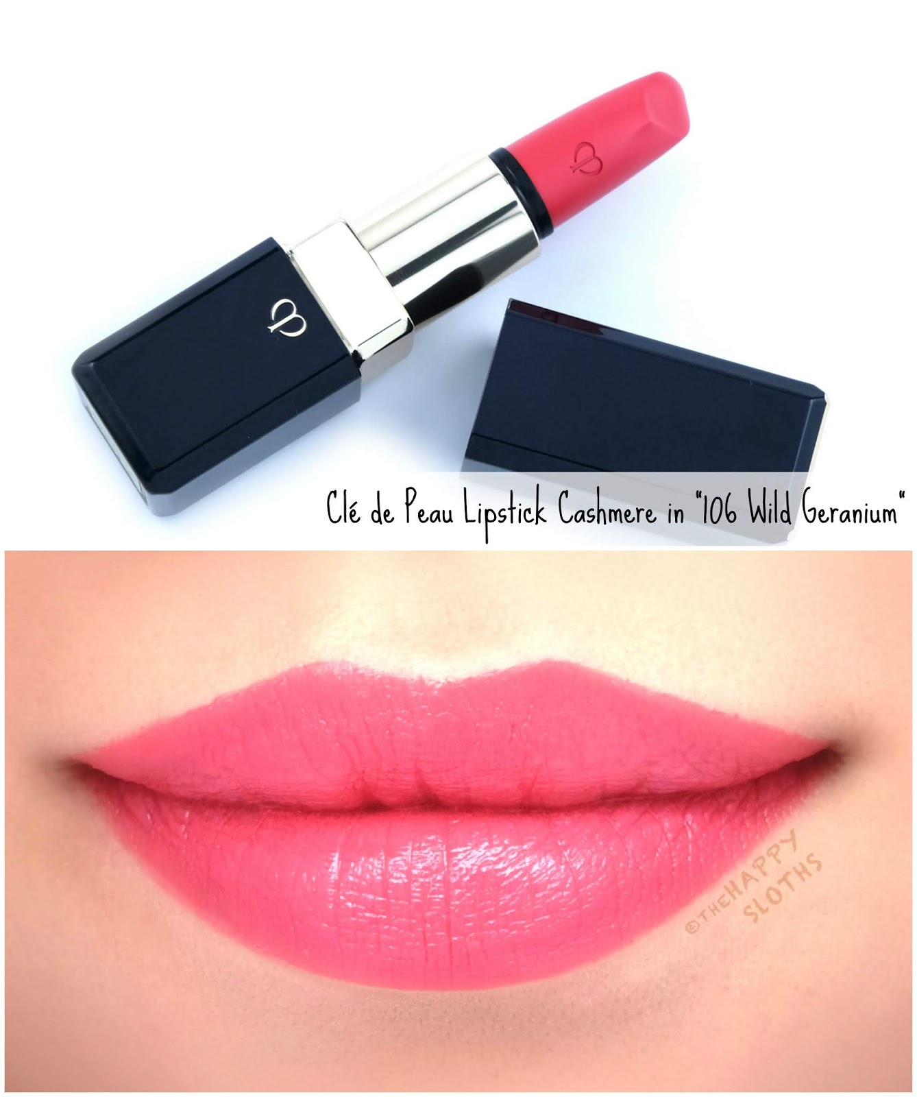 Clé de Peau | Lipstick Cashmere in "106 Wild Geranium": Review and Swatches