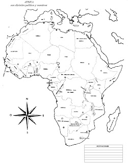 Mapa de Africa para imprimir