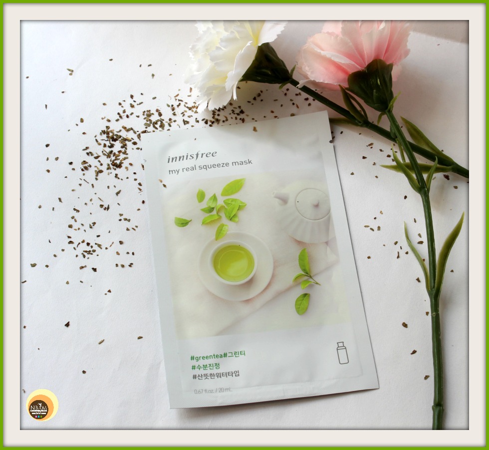 Natural Beauty And : Innisfree My Real Squeeze Mask Green Tea Review