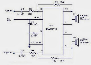 Build a 3 Watt Stereo Amplifier Circuit Diagram | Electronic Circuits
