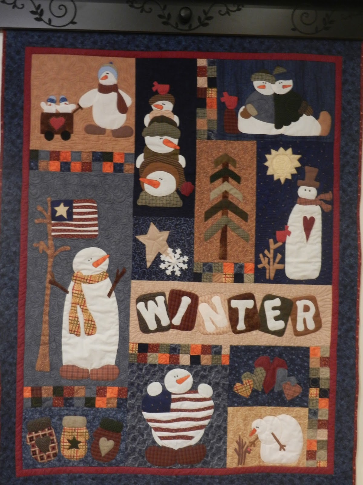 Quilting Away Winter Quilt