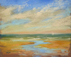 plein air painting pastel karen margulis paintings painters value beach artist tide 8x10 quickly comes landscape