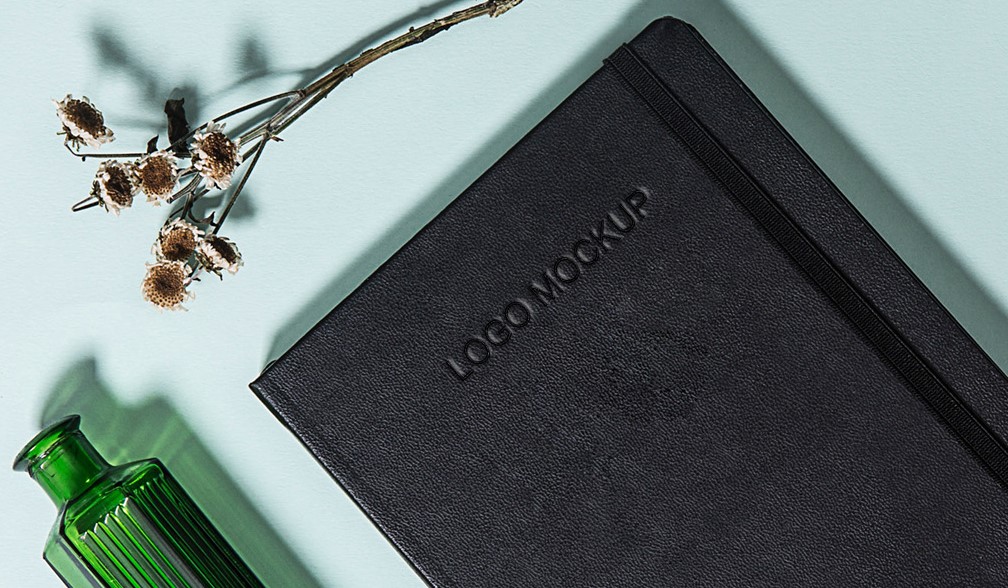 Download Leather Notebook Cover With Embossed Logo Mock Up Graphicradial Freebie Wesbite PSD Mockup Templates