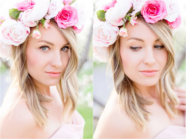 bridal, wedding, bride, makeup, hair, dress, nj photography, cherry blossom, branch brook park, flower crown
