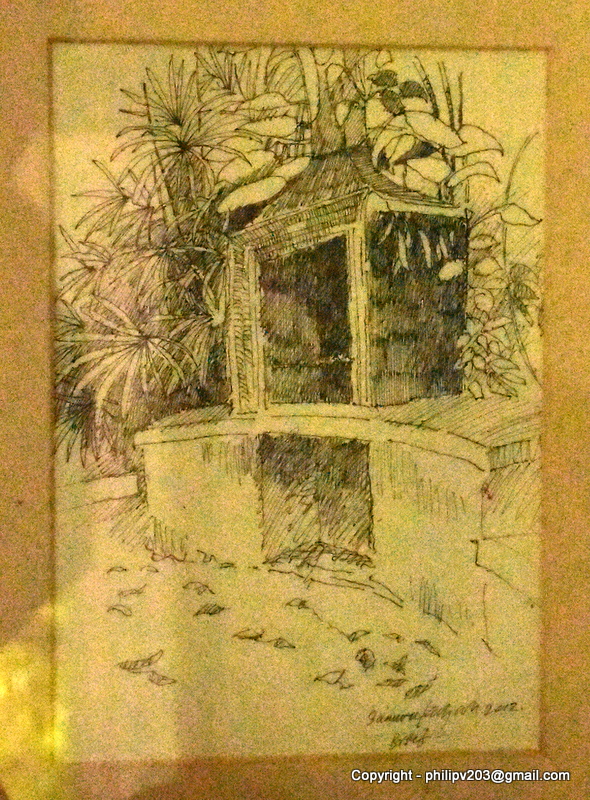 Images of Sri Lanka on A pencil sketch, a painting and